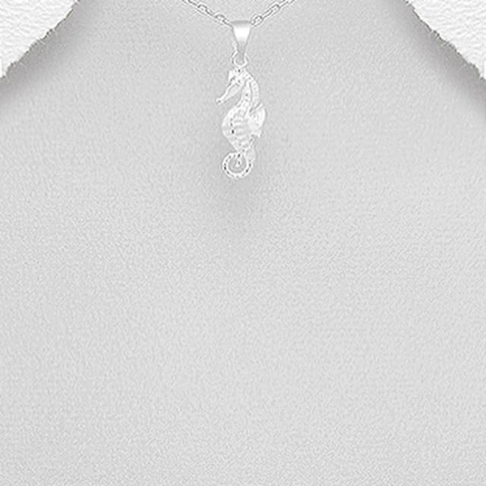 Tiny Seahorse Pendant set in .925 Silver